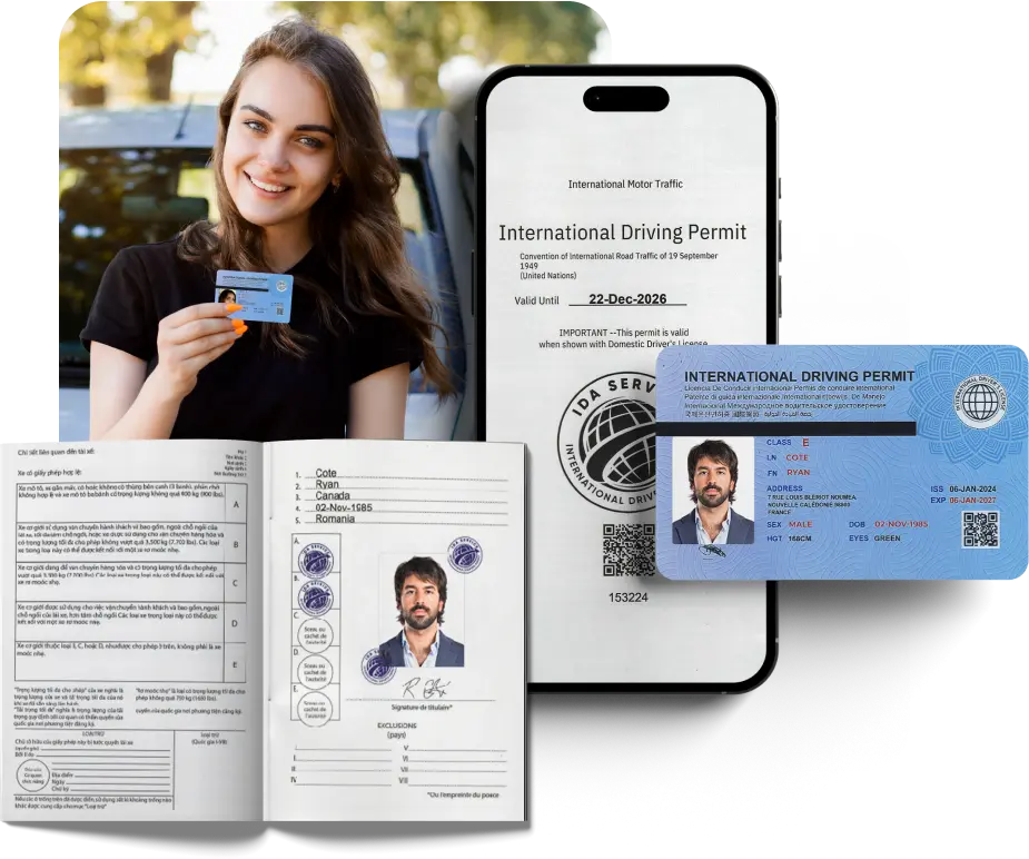 Permiso internacional de conducir y licencia nacional
